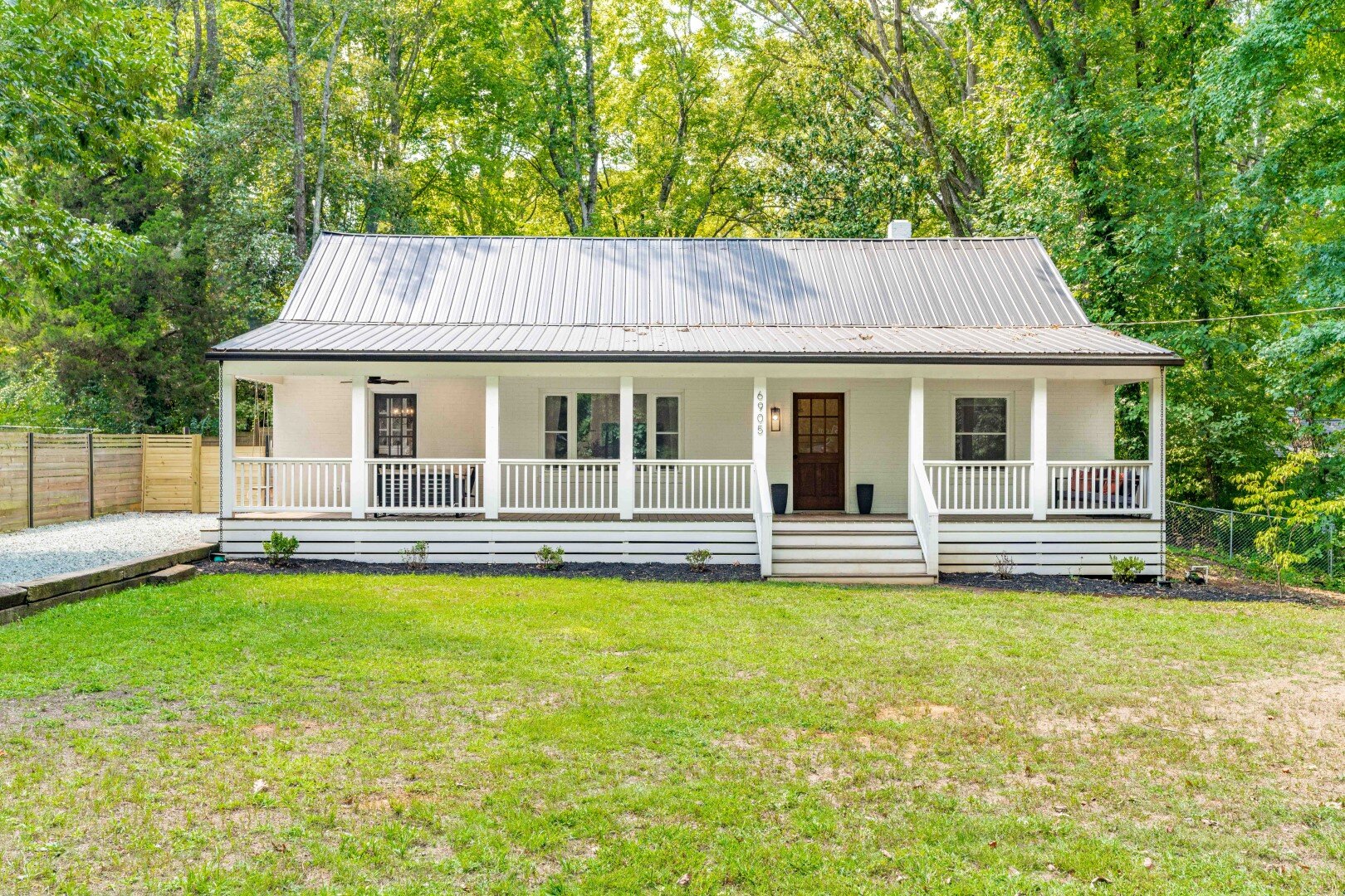 Outdoor living with pool and kitchen